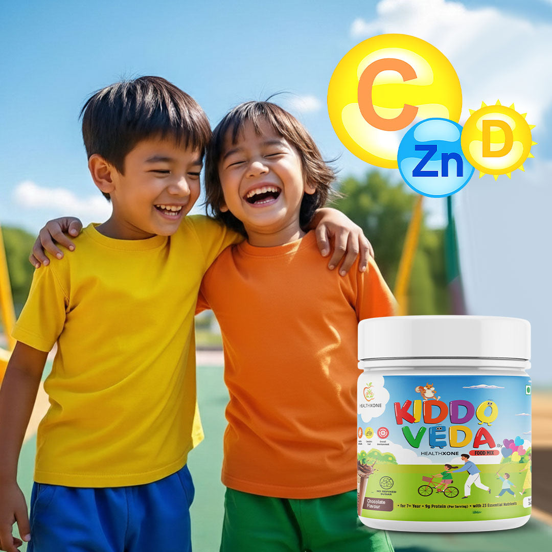 KIDDOVEDA BY HEALTHXONE Daily Nutrition Protein Mix for Kids 7+Year (340 gm)